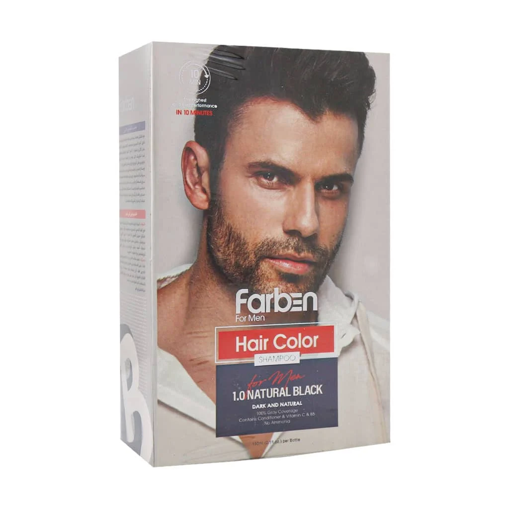 شامپو رنگ فاربن مشکی طبیعی شماره 1.0 3 شامپو رنگ فاربن مشکی طبیعی شماره 1.0