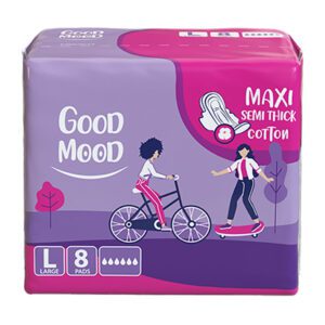 نوار بهداشتی مکسی نیمه ضخیم سایز بزرگ 8 عددی گود مود